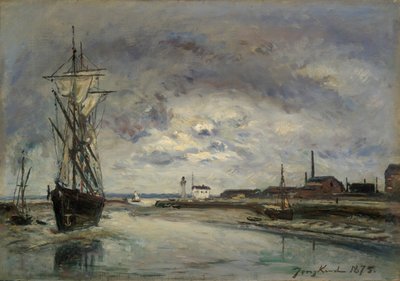 The Port of Honfleur by Johan Barthold Jongkind