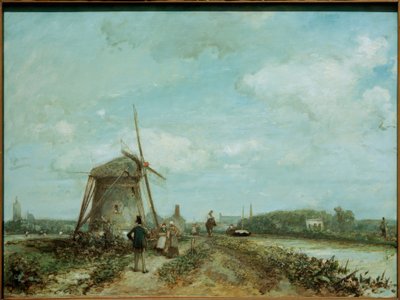 Towpath near The Hague by Johan Barthold Jongkind