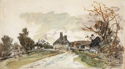 The Road through Côte-Saint-André near Grenoble by Johan Barthold Jongkind
