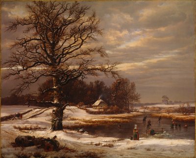 Danish winter landscape by Johan Christian Dahl