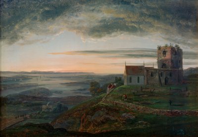 The Church Ruins of Avaldsnes on Karmoey by Johan Christian Dahl