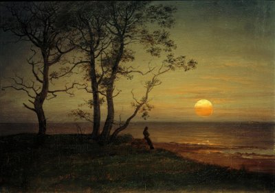 Seashore in Moonlight by Johan Christian Dahl