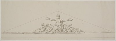 Draft for a Pediment, Symbolizing Prosperity by Johan Christoph Petzold