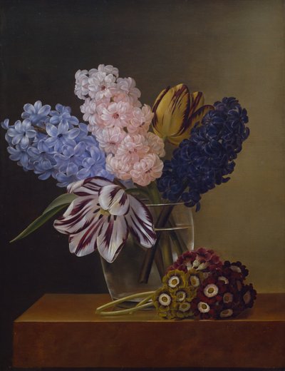 Tulips, Hyacinths and Violets by Johan Laurents Jensen