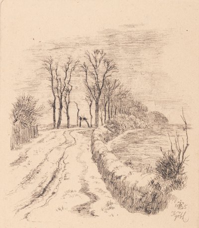 Avenue at Vallø by Johan Thomas Lundbye