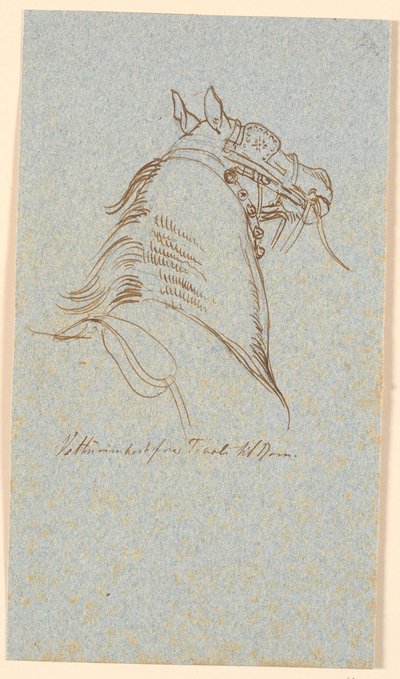 Head and Neck of a Vetturino Horse by Johan Thomas Lundbye