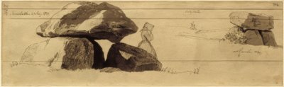 Megalithic Tomb on a Hill near Reerslev by Johan Thomas Lundbye