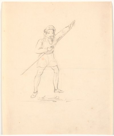Man with Staff by Johan Thomas Lundbye
