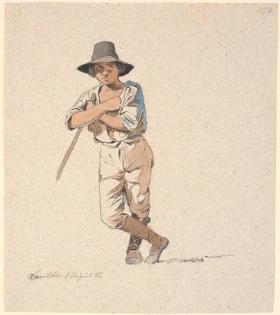 Standing Shepherd Boy by Johan Thomas Lundbye