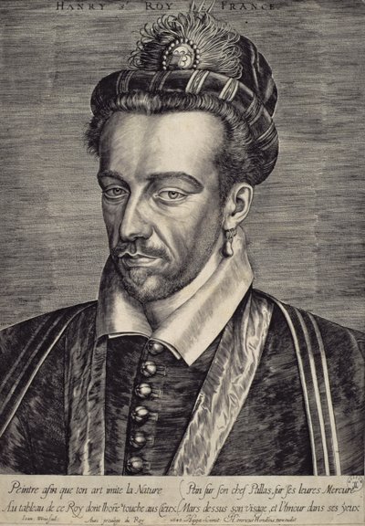 Henri III Valois (1551-89) by Johan Wierix