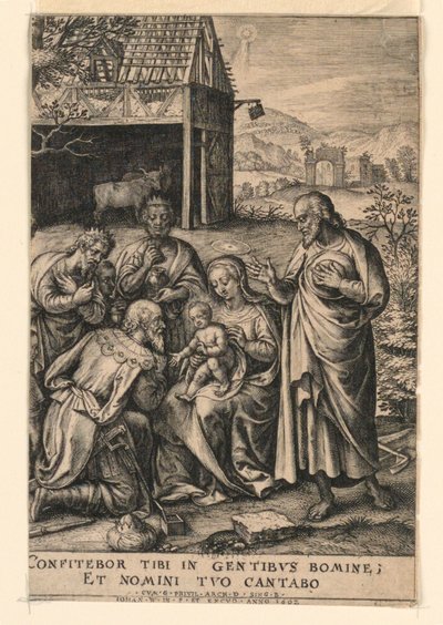The Adoration of the Magi by Johan Wierix
