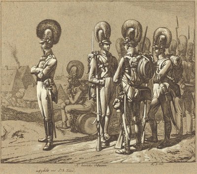 Bavarian Infantrymen by Johann Adam Klein