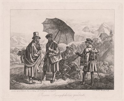 The Artists on Their Journey, 1819 by Johann Adam Klein