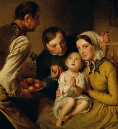 Learning to Pray (Reiter Family) by Johann Baptist Reiter