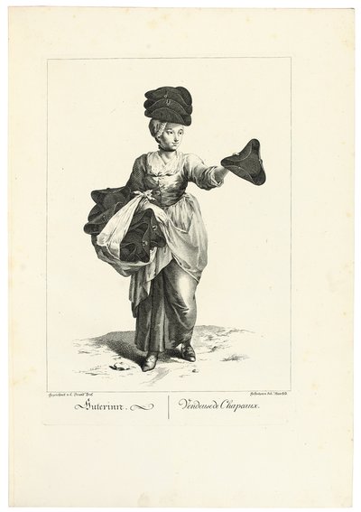 The Hat Seller by Johann Christian (after) Brand