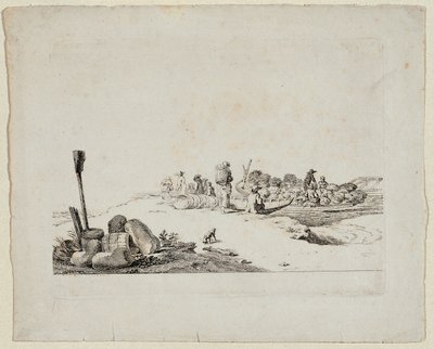 Landscape with Country People by Johann Christian Brand