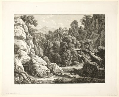 Landscape with the Temptation of Christ by Johann Christian Reinhart