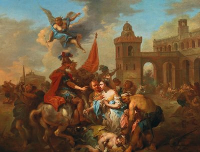 Romulus and Hersilia by Johann Conrad Seekatz