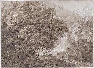 Wooded Mountain Landscape (Tivoli) by Johann Conrad Steiner