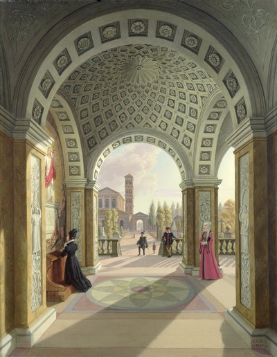 Italian Churchyard by Johann Erdmann Hummel
