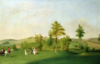 Landscape with Figures by Johann F.A. school of Tischbein