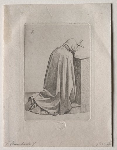 A Praying Monk by Johann Friedrich Overbeck