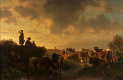 Evening on the Pasture by Johann Friedrich Voltz