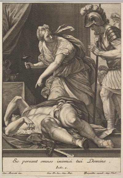 Jael slaying Sisera by Johann Georg Bergmuller