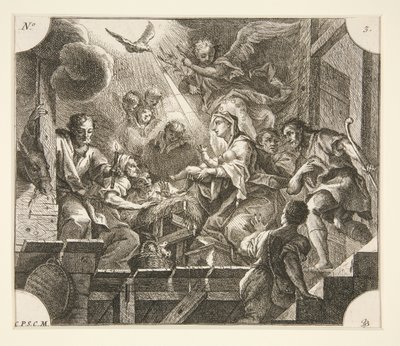 Nativity by Johann Georg Bergmuller