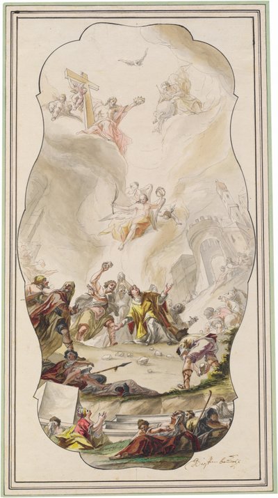 The Stoning of Saint Stephen by Johann Georg Dieffenbrunner