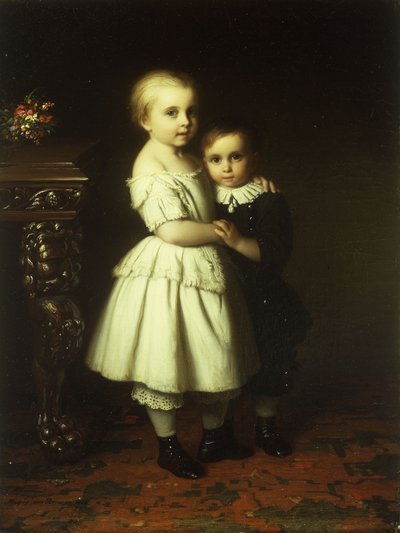 Sibling Love, 1858 by Johann Georg Meyer