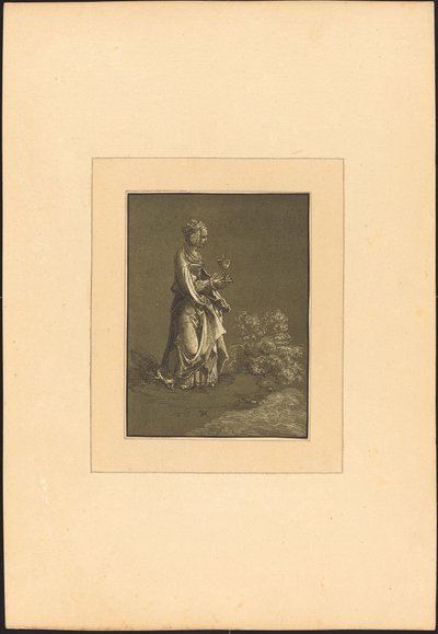 Saint Barbara by Johann Gottlieb Prestel after Albrecht Altdorfer