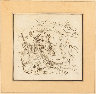 Saint Jerome by Johann Gottlieb Prestel after Domenichino