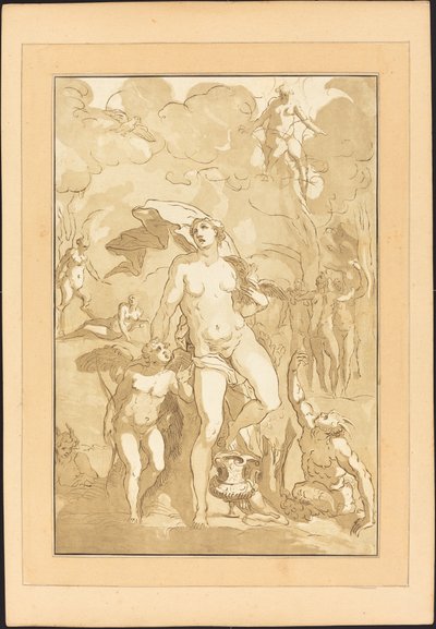 Venus by Johann Gottlieb Prestel after Jacopo Ligozzi