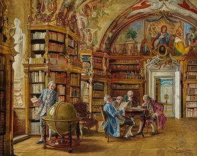 In the Library by Johann Hamza