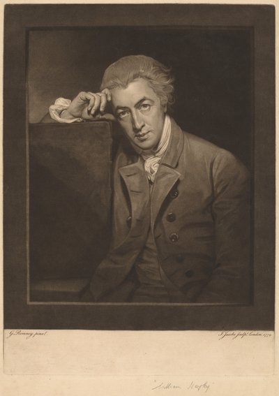 William Hayley by Johann Jacobé, George Romney