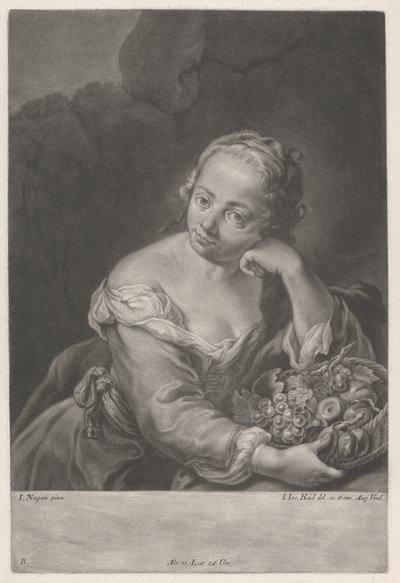 Woman with a Basket of Fruit by Johann Jacobus Haid