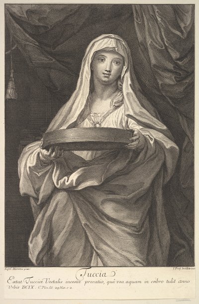 Tuccia, 1720 by Johann Jakob Frey the Elder