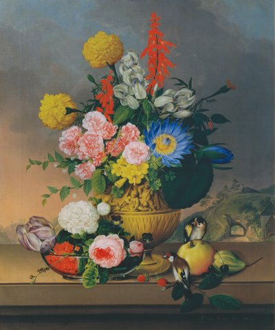 Still Life with Bouquet of Flowers by Johann Knapp