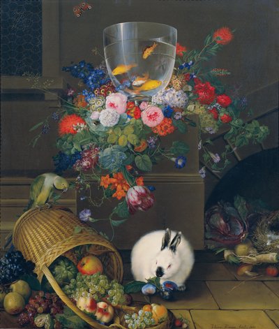 Still Life with Goldfish Bowl by Johann Knapp
