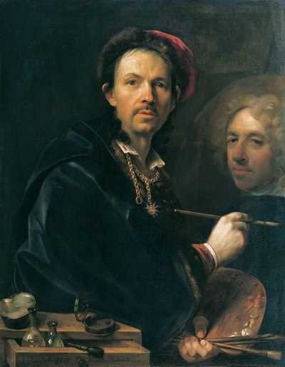 Self-Portrait at the Easel by Johann Kupetzky