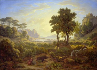 Italian Landscape at Sunset by Johann Martin von Rohden