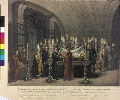 Inhumation Franz I.1835 by Johann Nepomuk Hoechle
