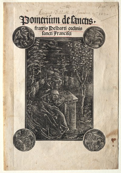 Pelbart of Temesvar Studying in a Garden by Johann Otmar