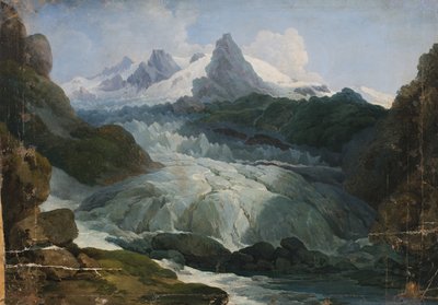 The Rhône Glacier by Johann Peter Krafft