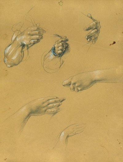 Studies of Hands by Johann Peter Krafft