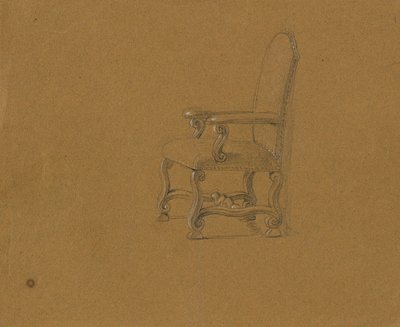 Study of an Armchair by Johann Peter Krafft