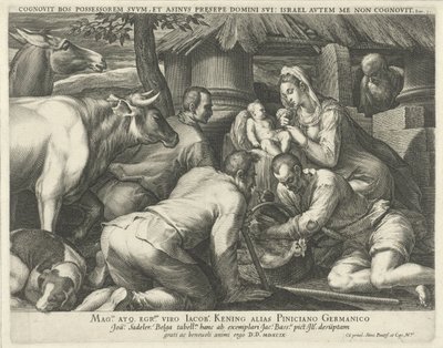 Adoration of the shepherds by Johann Sadeler (I)