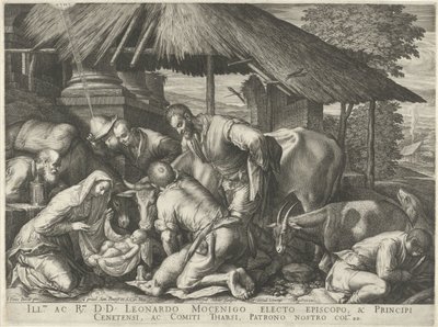 Adoration of the Shepherds with Sleeping Shepherd Boy by Johann Sadeler (I)