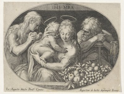 Holy Family with Saint Anne by Johann Sadeler (I)